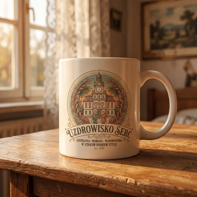 Kubek z emblematem sanatorium Uzdrowisko Serc